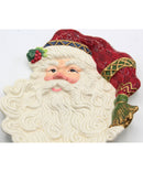 Fitz and Floyd Santa Face Christmas Canape Serving Plate