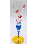 Orrefors Clown Fluted Champagne Glass Design by Anne Nilsson