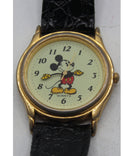 Vintage Mickey Mouse Quartz Watch with leather Band