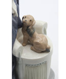 Lladro Couplet Lady with dog Figurine