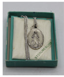 Sterling Silver Miraculous Medal Necklace