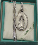 Sterling Silver Miraculous Medal Necklace