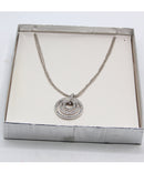 Nolan Miller Glamour Collection Triple Crystal Circle Pendant Necklace