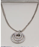 Nolan Miller Glamour Collection Triple Crystal Circle Pendant Necklace