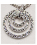 Nolan Miller Glamour Collection Triple Crystal Circle Pendant Necklace