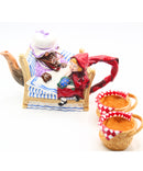 Dept. 56 Storybook Little Red Riding Hood Teapot with 2 tea cups
