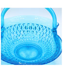 Indiana Glass Blue Canterbury Basket