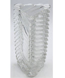 Rogaska triangular Ribbed Crystal Vase