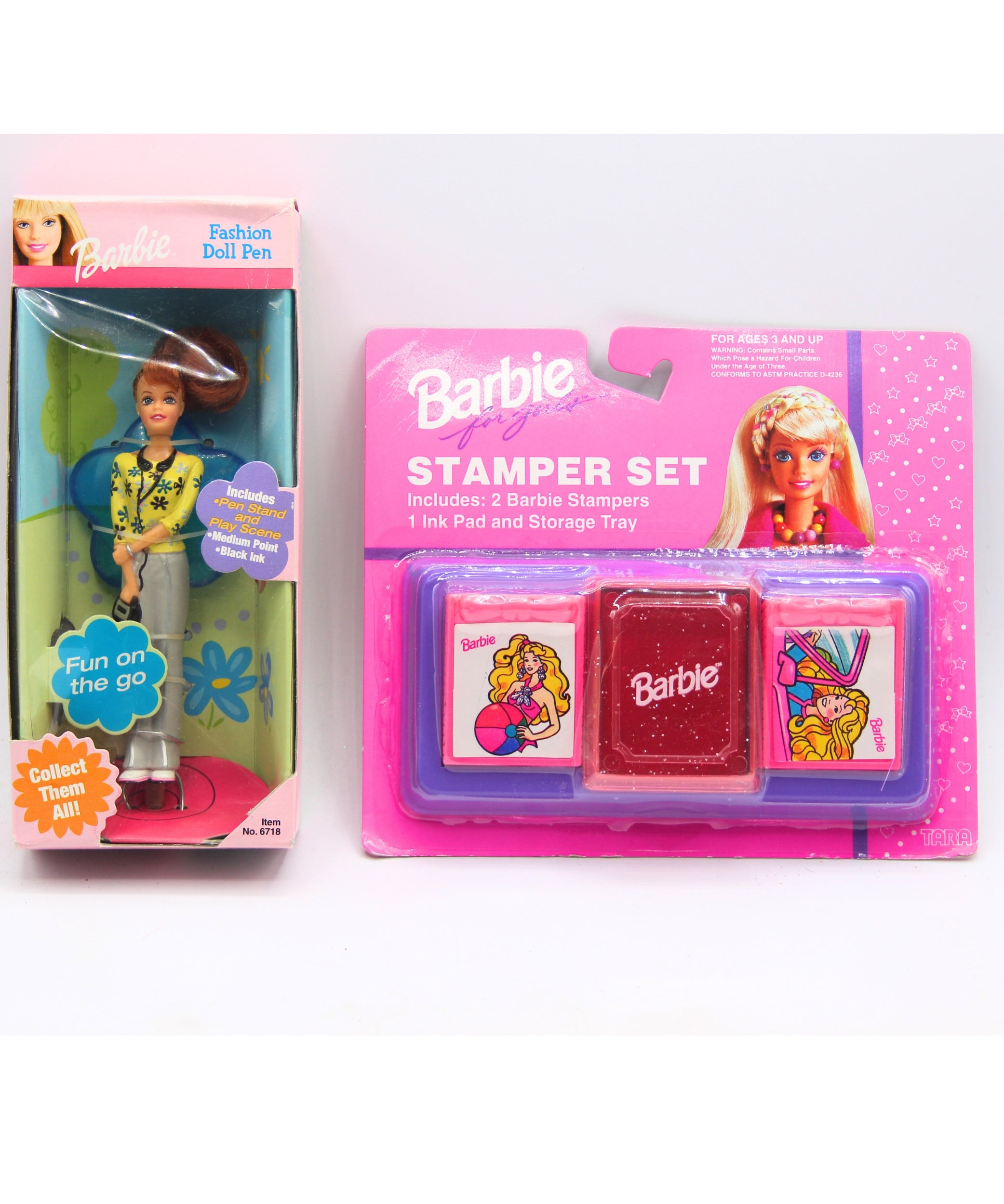 “Barbie Fashion Doll Pen & Stampers – Items #6718 & #17410 Collectible Set