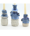 Snowmen Candleholders lot of 3 Please Read