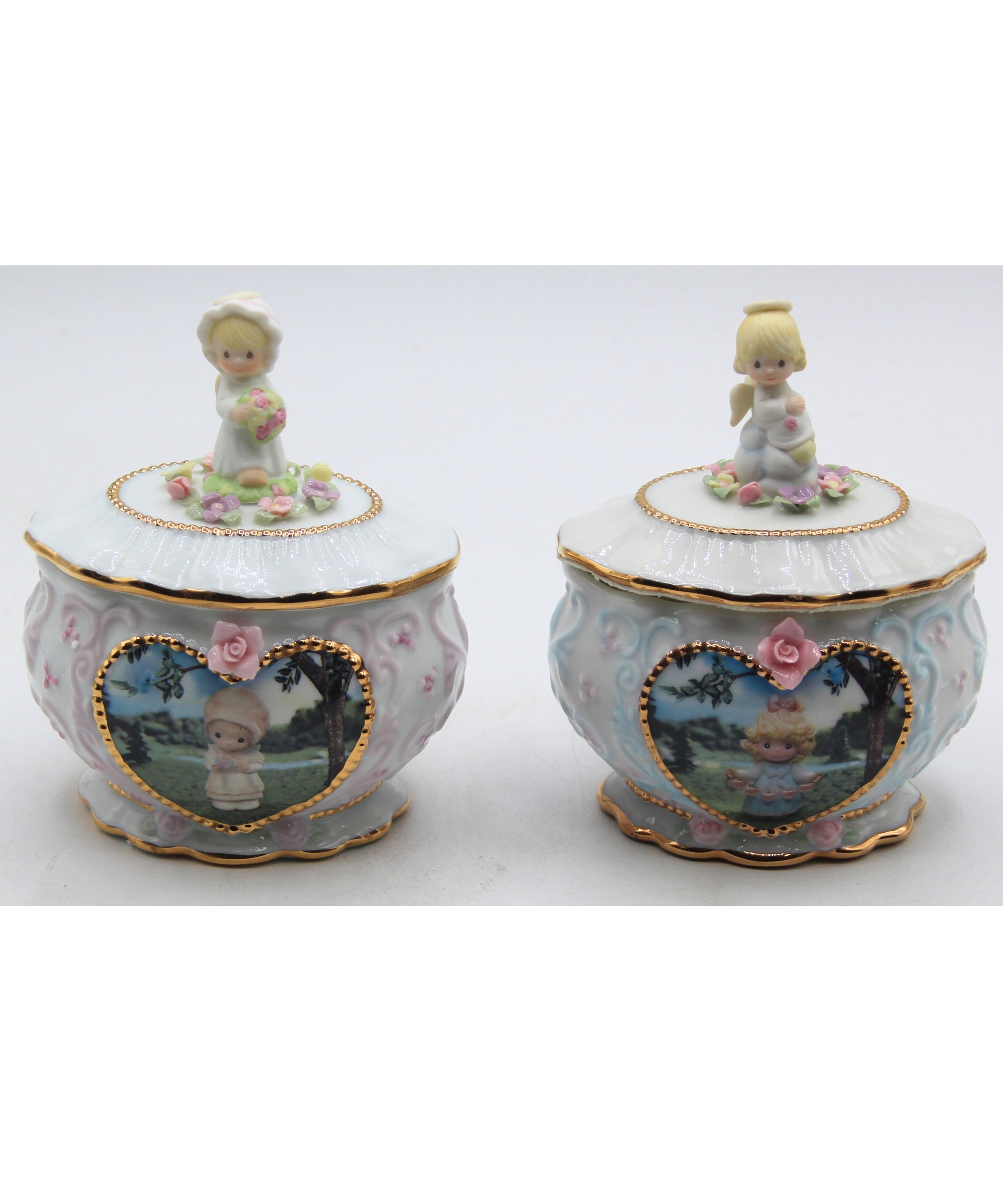 Precious Moments Lot of 2 Ardleigh Elliot Music Boxes #A03063 and #A00247