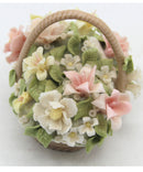 Lladro Small Basket of Flowers porcelain Figurine