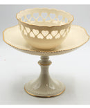 Lenox Cake Stand & Pierced Heart Bowl – Porcelain Serveware Lot of 2