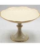 Lenox Cake Stand & Pierced Heart Bowl – Porcelain Serveware Lot of 2
