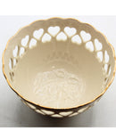 Lenox Cake Stand & Pierced Heart Bowl – Porcelain Serveware Lot of 2