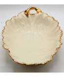 Lenox Leaf Serving Bowl & 3‑Section Dish – Lot of 2 Serveware