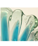 Hand‑Blown Blue & White Glass Vase – Please Read
