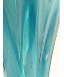 Hand‑Blown Blue & White Glass Vase – Please Read