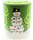Keepers Snowman Cookie Jar – Green and White