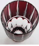 Lot of 4: Ruby Red Cut to Clear Bohemia Glasses