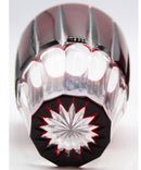 Lot of 4: Ruby Red Cut to Clear Bohemia Glasses