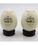 Lot of 2: M.I Hummel "Umbrella Boy" and "Umbrella Girl" Porcelain Eggs