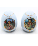 Lot of 2: M.I Hummel "Little Fiddler" and "Merry Wanderer" Porcelain Eggs