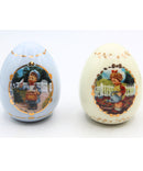Lot of 2: M.I Hummel "The Postman" and "Little Gardener" Porcelain Eggs