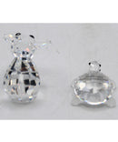 Swarovski Crystal Mouse and Turtle Figurines