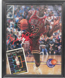 Michael Jordan Framed Picture with Topps Sports Card
