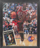Michael Jordan Framed Picture with Topps Sports Card
