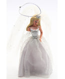 1997 Holiday 4 inch Ornament and 2000 Millennium Barbie Porcelain Ornament Lot of 2, Please Read