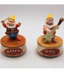 Disney Snow White Seven Dwarfs Music Box Figurines Lot of 6 Vintage