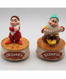 Disney Snow White Seven Dwarfs Music Box Figurines Lot of 6 Vintage