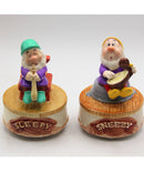 Disney Snow White Seven Dwarfs Music Box Figurines Lot of 6 Vintage