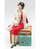 1997-1998 Holiday Barbie Plates & Figurine, Holiday Voyage - Lot of 3