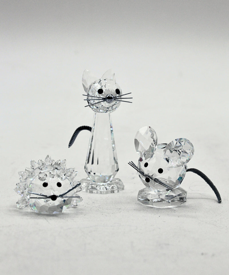 Cat, Mouse and Hedgehog Figurine Set | Minor damage