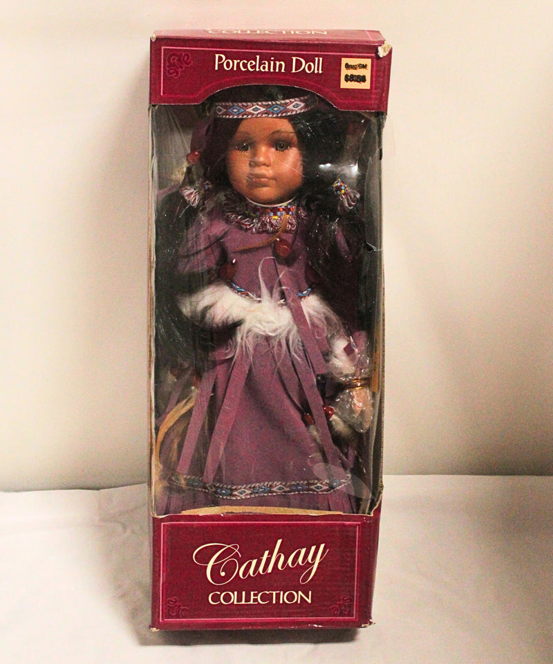 Native American Porcelain Doll | Damaged box