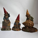 Tom Clark 1987 Gnome Figurines: Job, Spock & Piggy Bank
