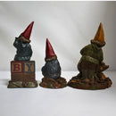 Tom Clark 1987 Gnome Figurines: Job, Spock & Piggy Bank