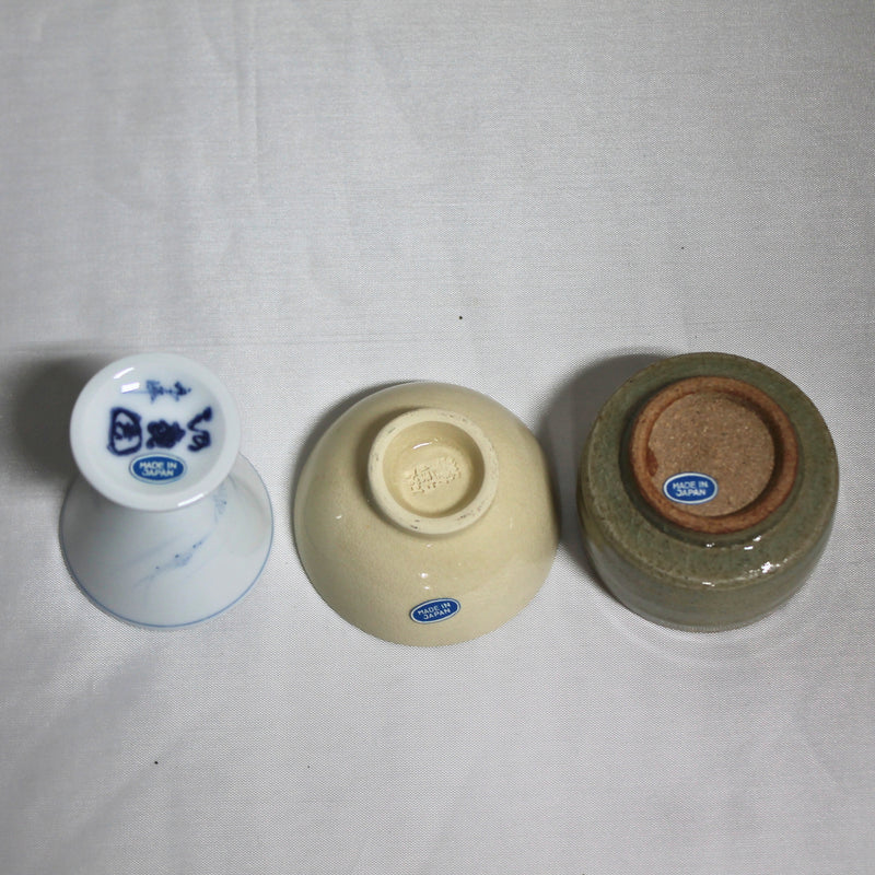 Lot of 3 Franklin Mint: The Great Ryokans of Japan Sake Cups