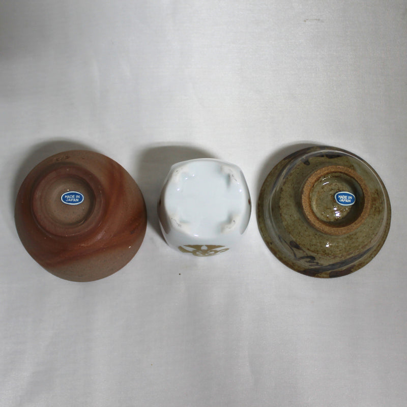 Lot of 3 Franklin Mint: The Great Ryokans of Japan Sake Cups