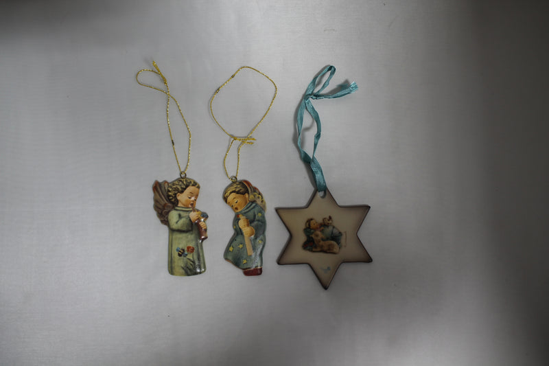 Lot of 3 Hummel Ornaments: Festival Harmony, Heavenly Angel & Star
