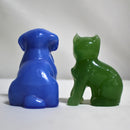 Lot of 2 Franklin Mint Figurines: Pooch The Dog & Curio Cabinet Cat