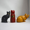 Lot of 3 Franklin Mint: Curio Cabinet Cat Figurines