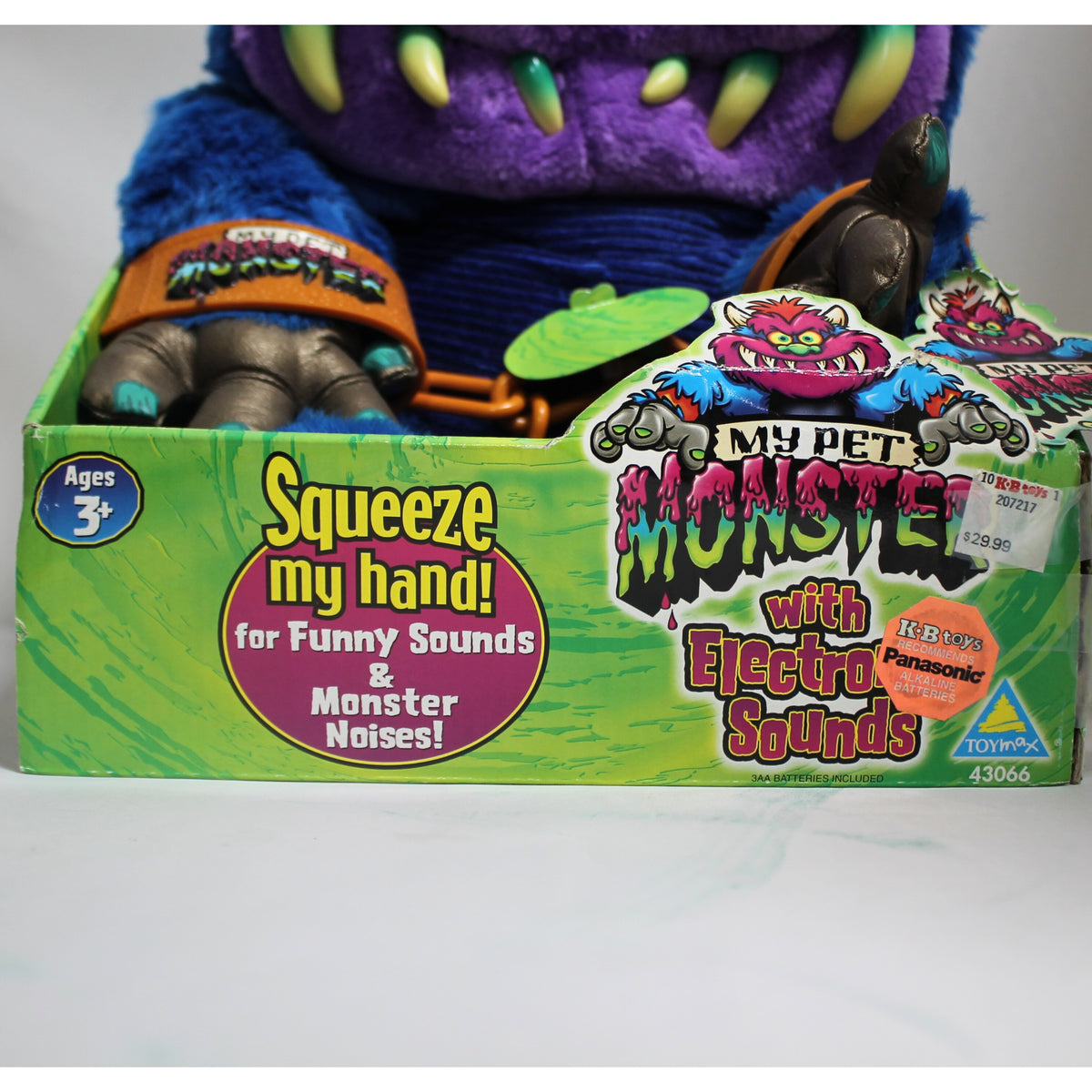 my pet monster 手錠とトーキング機能あり マイペットモンスター トーキング ぬいぐるみ人形 トイマックス社 2001