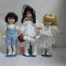 Lot of 3 Marian Yu Designs: Love Heart Porcelain Dolls