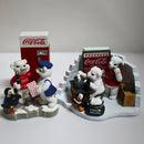 Lot of 4 Coca-Cola: Bull Stuffed Animal, Directors Chair & 2 Bear Figurines