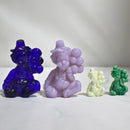 Lot of 4 Mosser Glass Clown Figurines