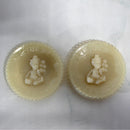 Lot of 7 Mosser Glass Mini Clown Plates | All the World Loves a Clown